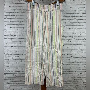 Art Class | Multicolor Striped Girls Casual Rayon & Linen Pants size L (10-12)